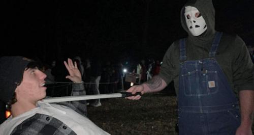 monster-scaring-guest-outside-haunted-woods