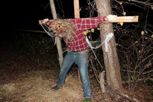 scarecrow on cross