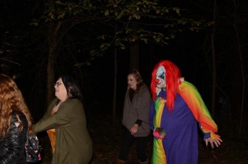 Haunted Woods Clown Follows Guests