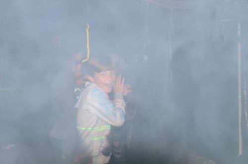 Kid Screams in Smoke