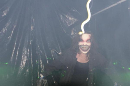 Haunted Woods Monster in Smoke Filled Room Close Up