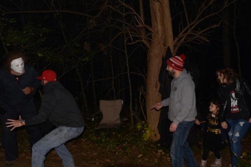 Haunted Woods Masked Killer Jump Scare