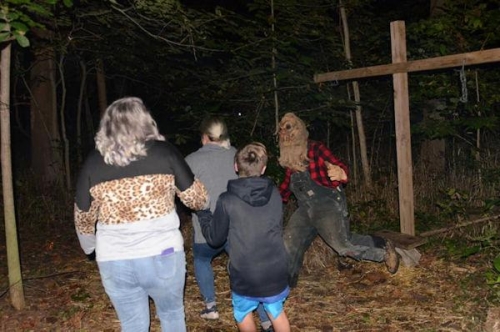 Haunted Woods Monster Jump Scare and Chase