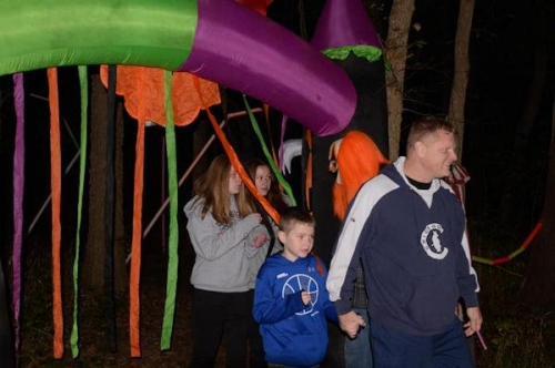 Haunted Woods Clowns Scaring Kids