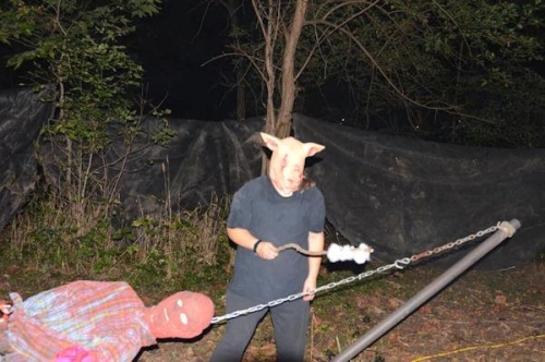 Haunted Woods Pig Man and Chained Monster