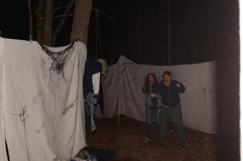 Haunted Woods Guests Frozen in Fear