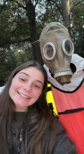 Haunted Woods Radiation Man in Guest Selfie