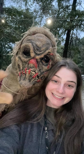 Haunted Woods Scary Monster in Guest Selfie